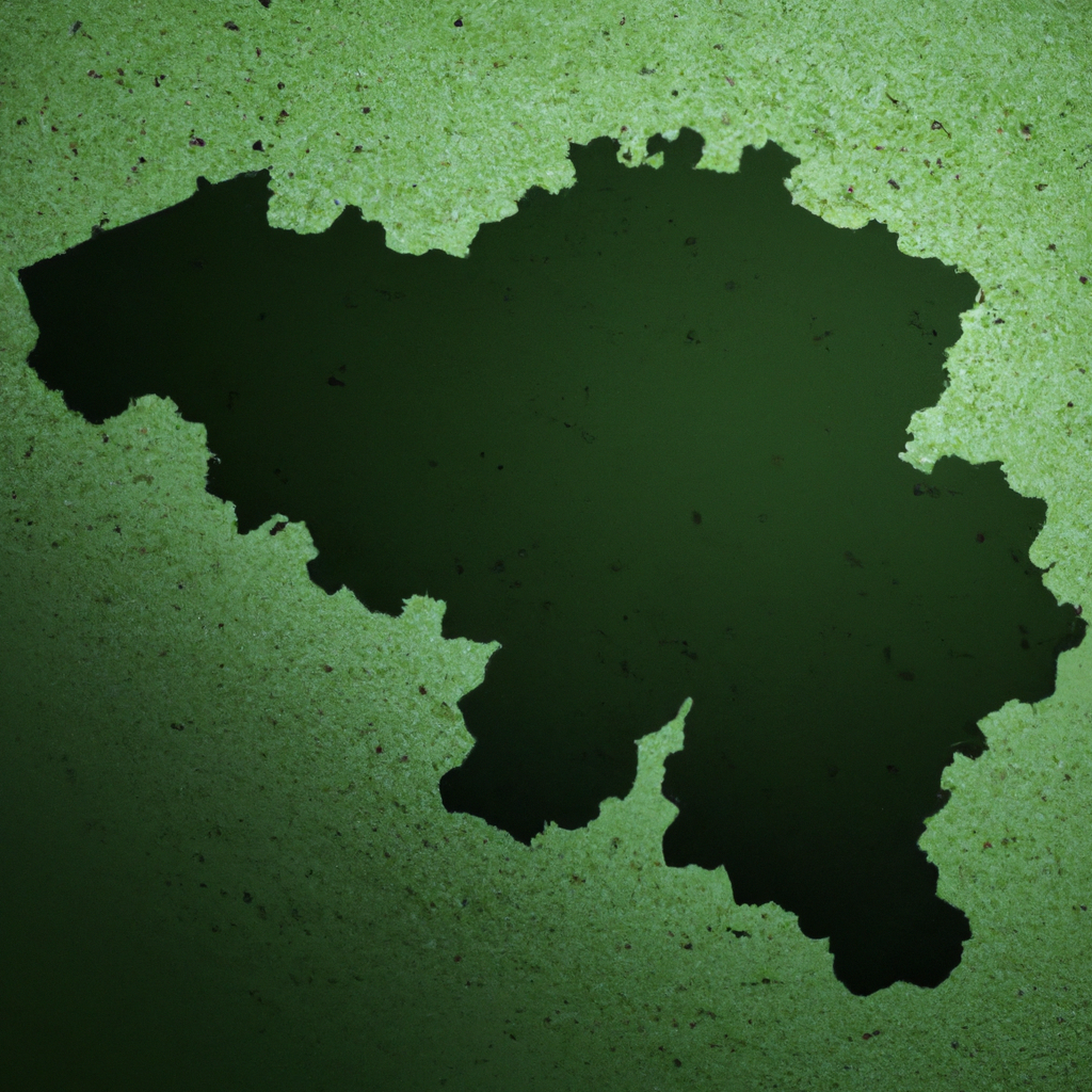 Kaart van België over groengras textuur