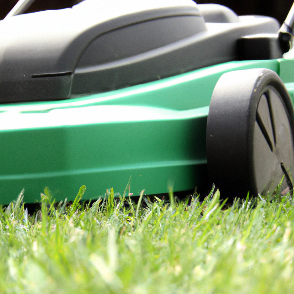 Nauwkeurige gazonsnede met elektrische maaier