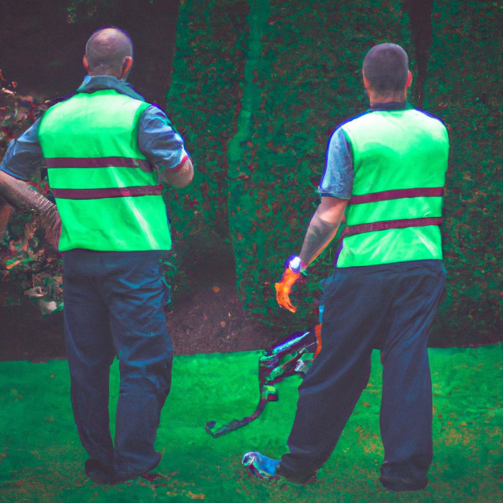 Ons team met elektrische maaimachines